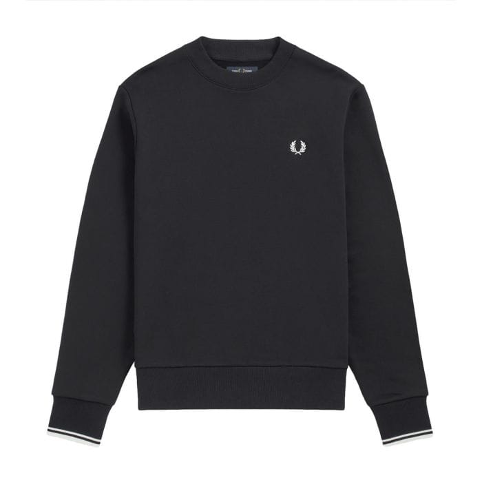 FRED PERRY FELPA GIROCOLLO LOGO 041521601_248 BLU NAVY