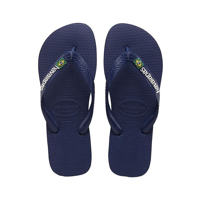 HAVAIANAS BRASIL LOGO 019660201 0555 NAVY BLUE Tutte Infradito Scarpe