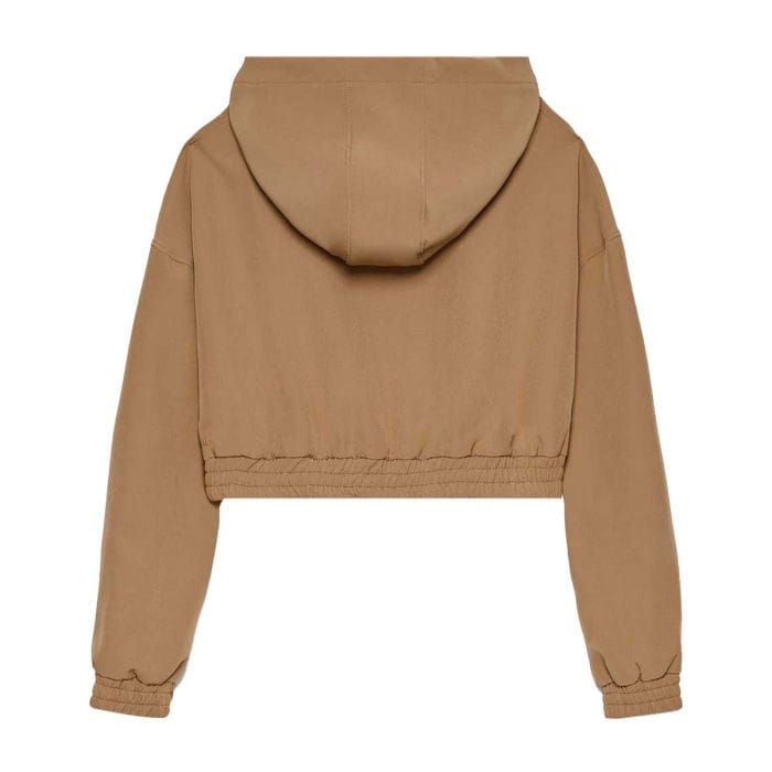 HINNOMINATE FELPA FULL ZIP CON CAPPUCCIO CROP DONNA