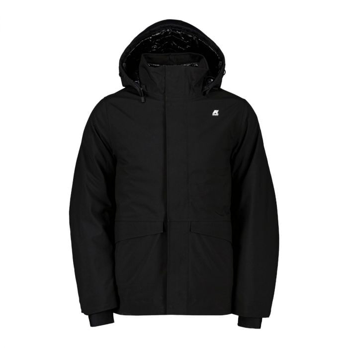 K-WAY PARKA CORTO BONDED PADDED 046412501_USY BLACK PURE