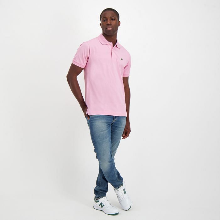 Polo lacoste rosa uomo best sale