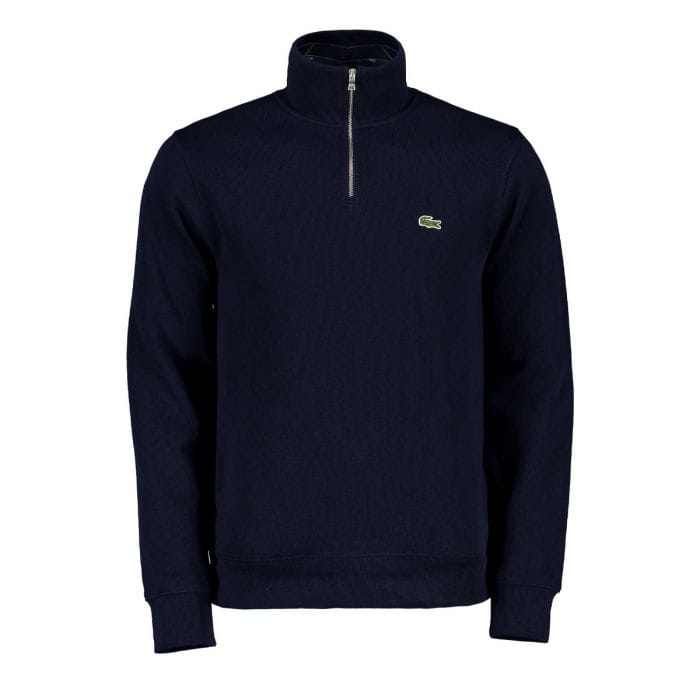 LACOSTE FELPA MEZZA ZIP IN INTERLOCK 041527401_166 BLU