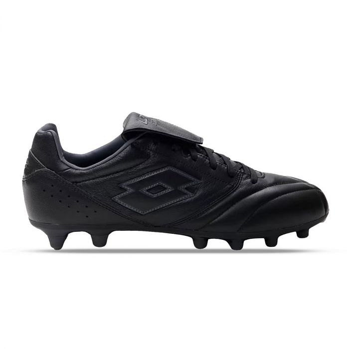 LOTTO STADIO 200 FG 50 ANNIVERSARY 047608901 2AF ALL BLACK ASPHA Calcio Scarpe Calcio Sport