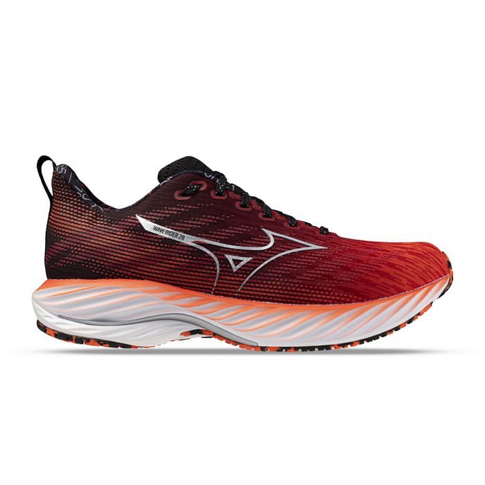 MIZUNO WAVE RIDER 28 AMSTERDAM 049830301 01 IGNITION RED SI A3 max ammortizzamento Scarpe Running Sport