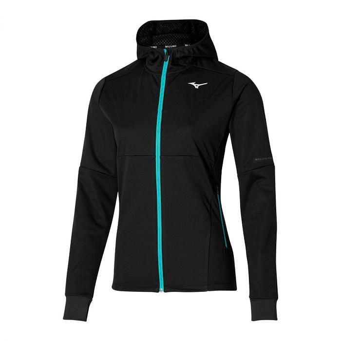 MIZUNO GIACCA CON CAPPUCCIO THERMAL CHARGE BT DONNA 047934601 92 BLACK ATLANTIS Giacche Abbigliamento Running Sport