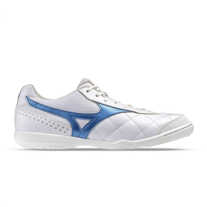 MIZUNO MORELIA SALA CLUB INDOOR 049434601 02 WHITE LASER BLU Calcetto Scarpe Calcio Sport