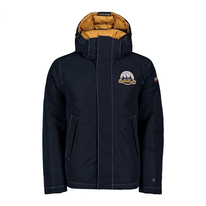 NAPAPIJRI GIACCA CORTA CON CAPPUCCIO ASTHER 043726301 176 BLU MARINE Giacche Giacconi Uomo Moda