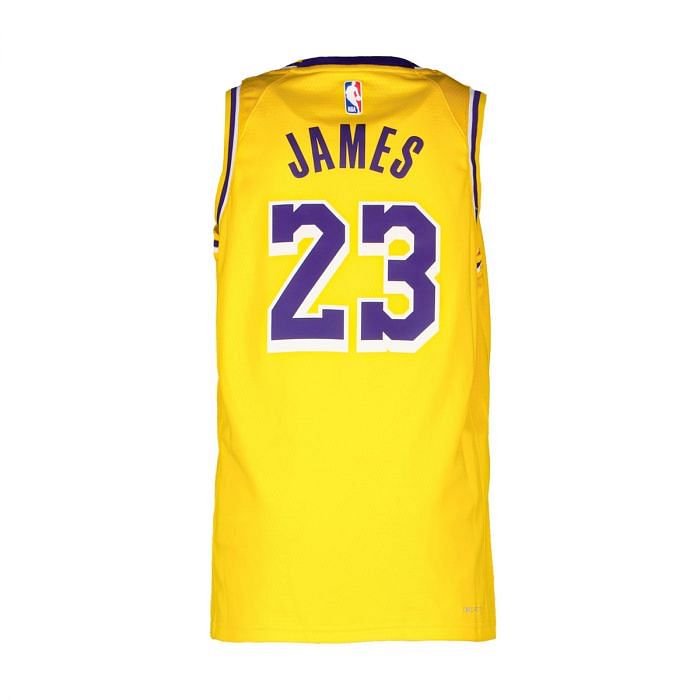 NIKE CANOTTA JAMES LAKERS BAMBINO 047763901 NFG YELLOW PURPLE Canotta Squadre Basket Sport
