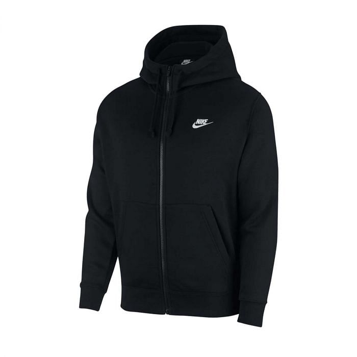 Nike zip up hoodie black discount