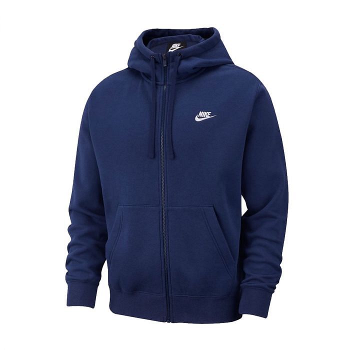 NIKE FELPA FULL ZIP CON CAPPUCCIO CLUB FLEECE 045273701 410 MIDNIGHT NAVY M Felpe Sport Style Uomo Moda