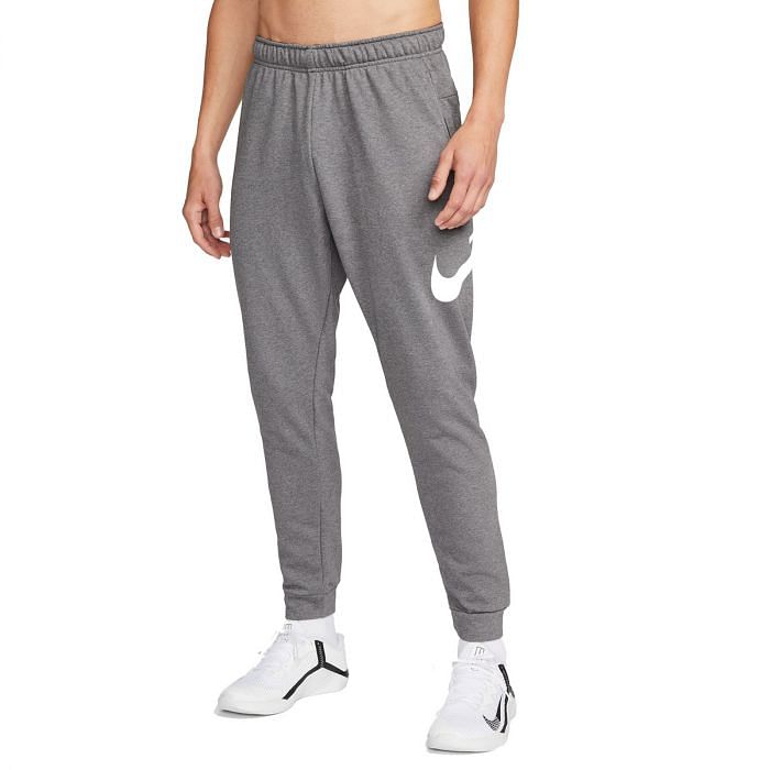 NIKE PANTALONI TAPERED DRI FIT 048442101 071 CHARCOAL HEATHR Pantaloni Abbigliamento Training e Palestra Sport