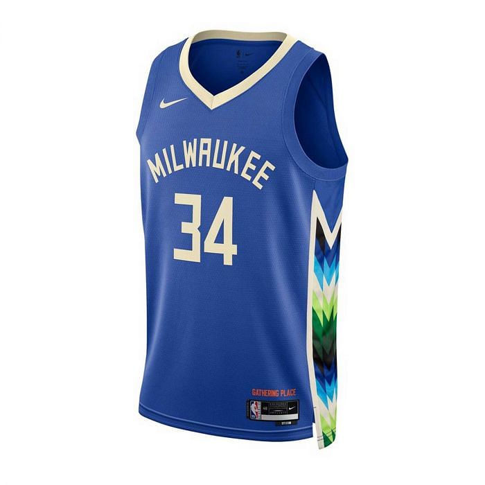 NIKE CANOTTA SWINGMAN ANTETOKOUNMPO BUCKS CITY EDITION 046001301 480 GAME ROYAL ANTE Canotta Squadre Basket Sport