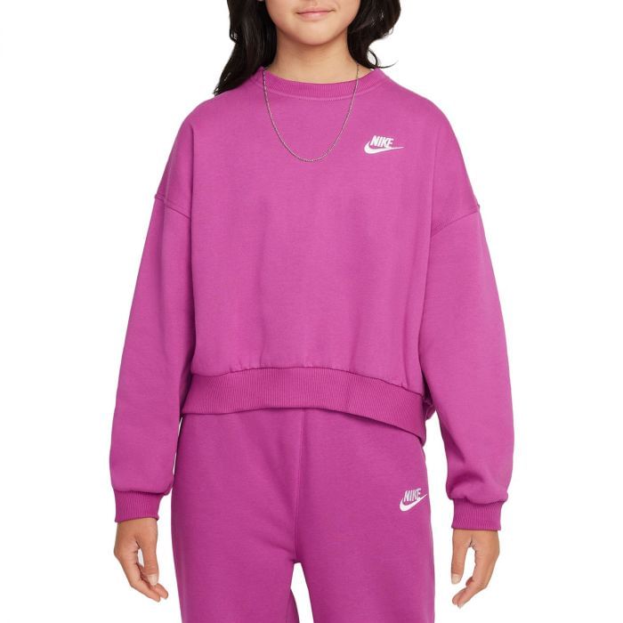 N NIKE - FELPA GIROCOLLO CROP CLUB BAMBINA - 049856001_518