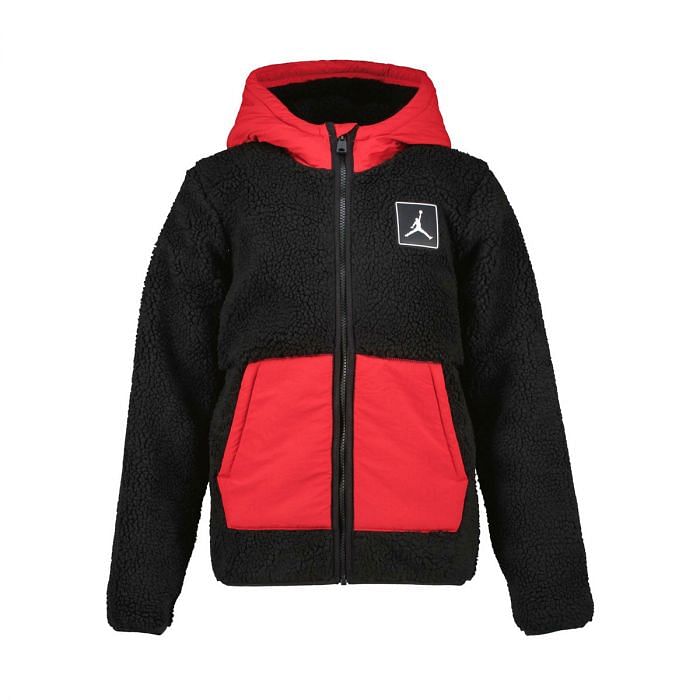 NIKE JORDAN GIACCA SHERPA JORDAN BAMBINO 047762001 023 BLACK Pile Abbigliamento Bambino Moda