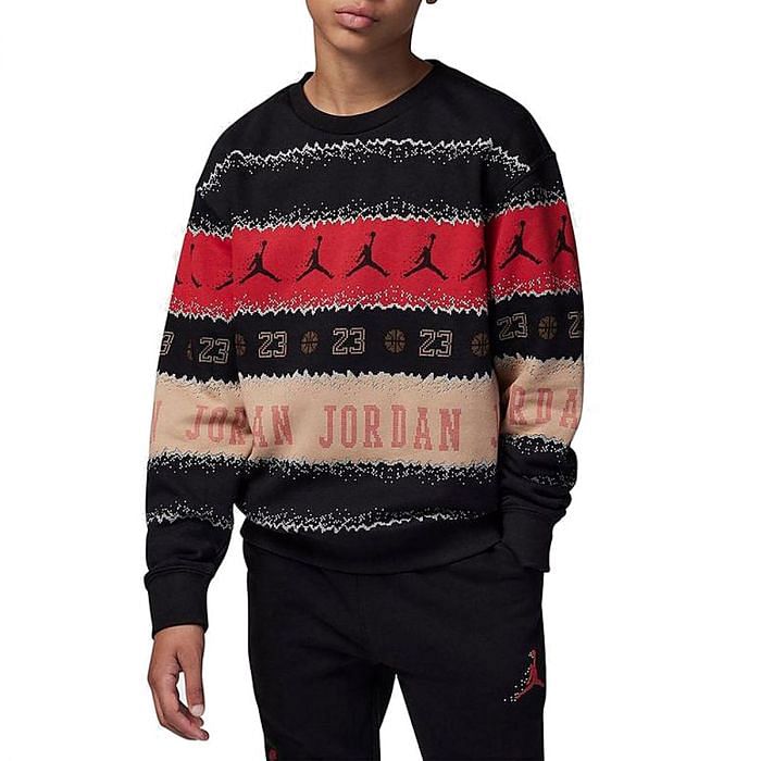 NIKE JORDAN FELPA GIROCOLLO HOLIDAY BAMBINO 048023901 023 BLACK Felpe Abbigliamento Bambino Moda