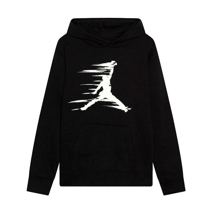 NIKE JORDAN FELPA CON CAPPUCCIO FLIGHT BAMBINO 049631801 023 BLACK Felpe Abbigliamento Bambino Moda