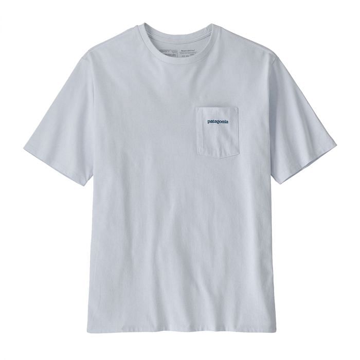 PATAGONIA T SHIRT BOARDSHORT LOGO POCKET RESPONSIBILI TEE 048790001 WHI WHITE T Shirt Abbigliamento Montagna Sport