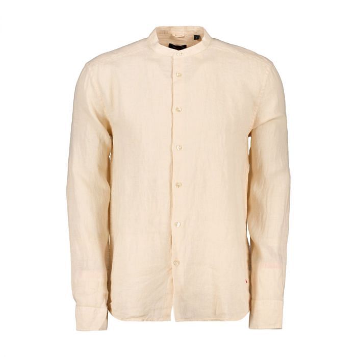 CAMICIA COLLO COREANA IN LINO IBERIS