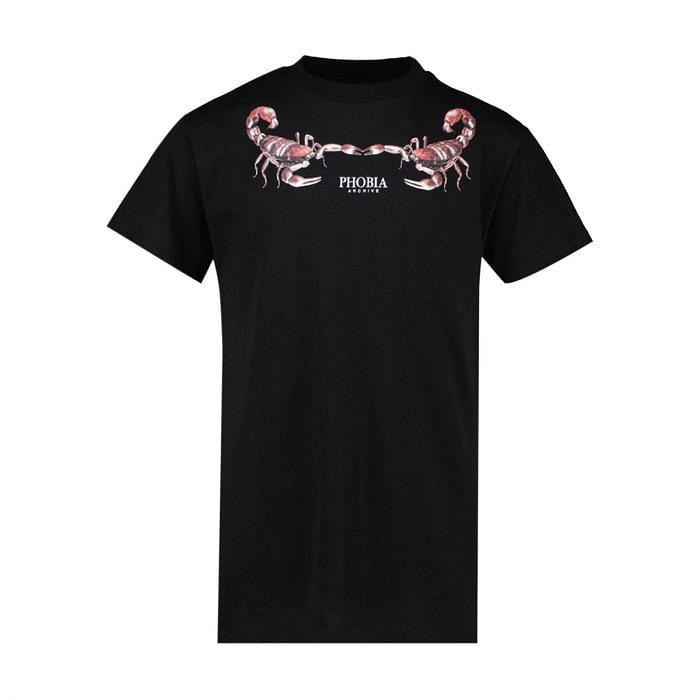 PHOBIA T SHIRT SCORPION BAMBINO 047480501 BKRED BLACK RED Maglia Abbigliamento Bambino Moda