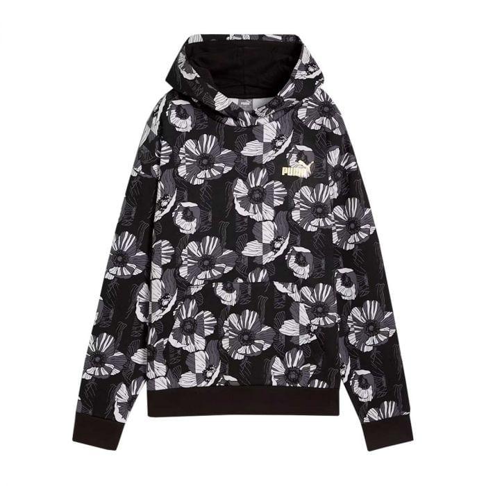 PUMA FELPA CON CAPPUCCIO FLOWERS DONNA 049658201_01 PUMA
