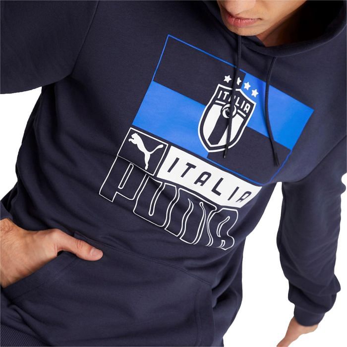 PUMA FELPA CON CAPPUCCIO CORE ITALIA 045504901 09 PEACOAT PUMA WH Felpe Squadre Calcio Sport