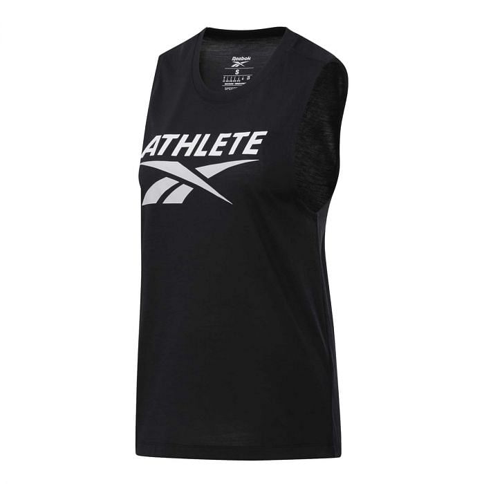 REEBOK CANOTTA ATHLETE VECTOR DONNA 042015201 BLK BLACK Canotte Training Abbigliamento Training e Palestra Sport