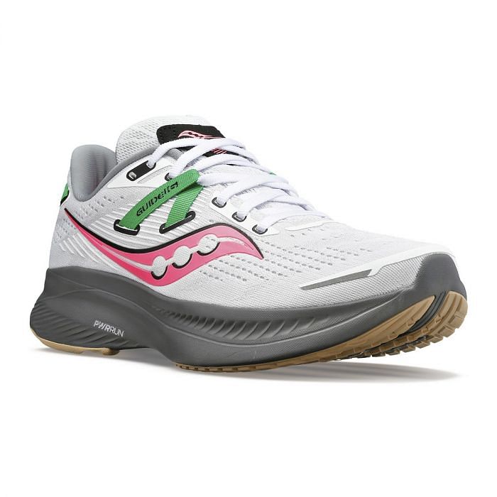 SAUCONY GUIDE 16 DONNA 047165101 85 WHITE GRAVEL A4 stabili Scarpe Running Sport