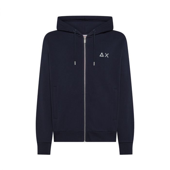 SUN 68 FELPA FULL ZIP CAPPUCCIO 051533801_07 BLU Felpe