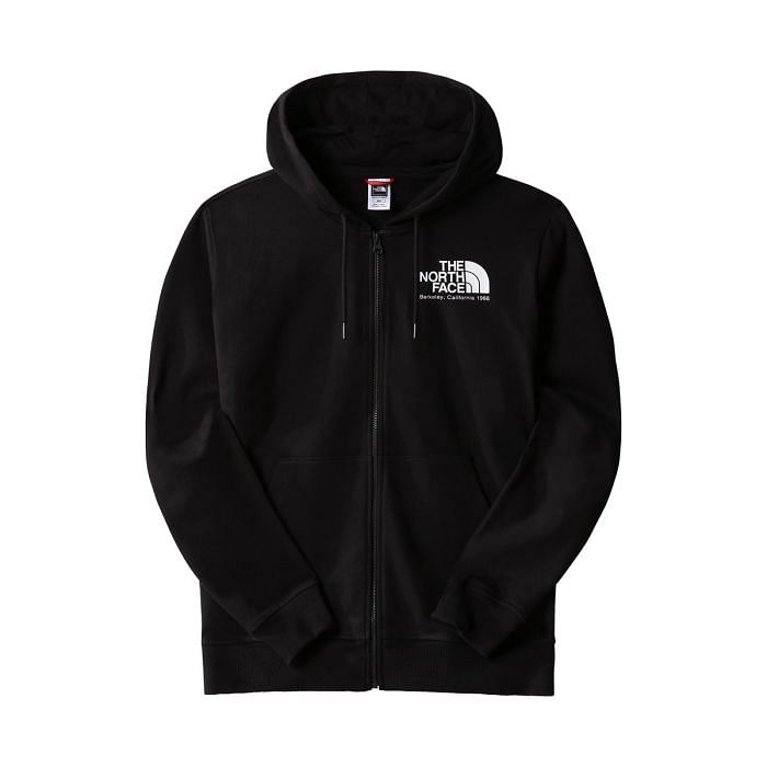 THE NORTH FACE FELPA FULL ZIP BERKELEY CALIFORNIA 048133501 JK3 BLACK Felpa Street Style Uomo Moda