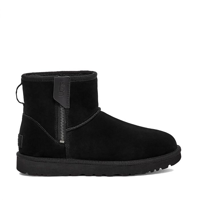 UGG CLASSIC MINI BAILEY ZIP DONNA 047693901 BLK BLACK Tutti Stivali e boot Scarpe