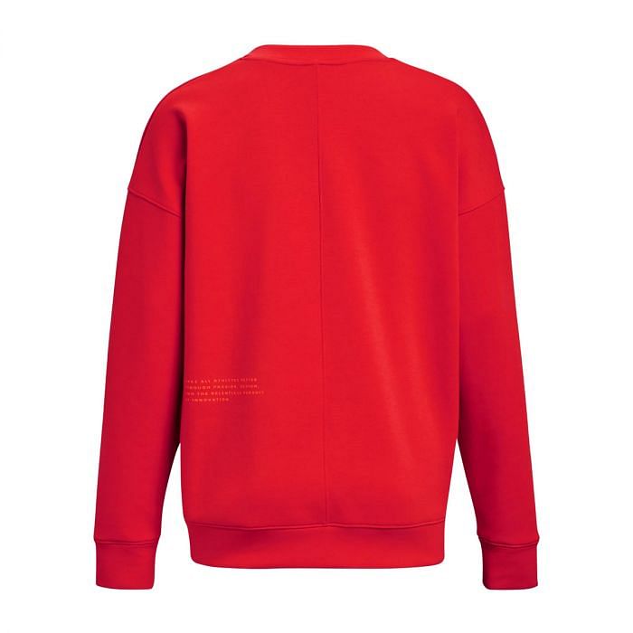 UNDER ARMOUR FELPA GIROCOLLO OVERSIZE CREW DONNA 045732801 890 RADIO RED Felpe Abbigliamento Training e Palestra Sport