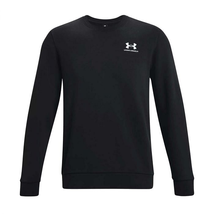 UNDER ARMOUR FELPA GIROCOLLO ESSENTIAL FLEECE 047558401 001 BLACK Felpe Abbigliamento Training e Palestra Sport