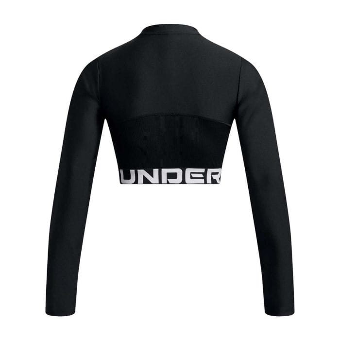 MAGLIA MANICA LUNGA HEATGEAR® MEZZA ZIP CROP DONNA