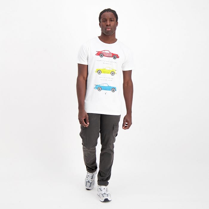 V2 T SHIRT PORSCHE 047449601 U BIANCO T shirt Casual Uomo Moda
