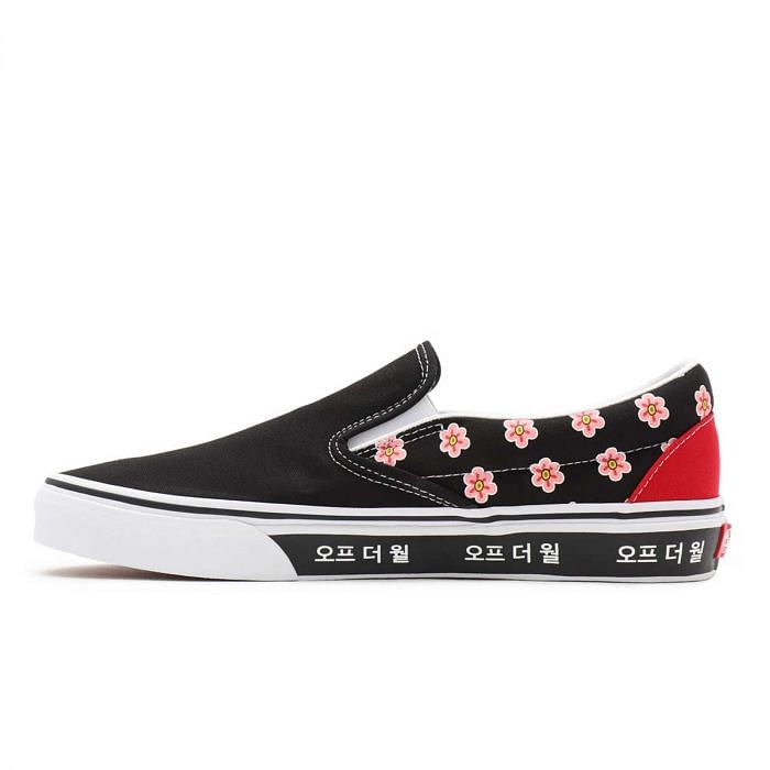 VANS SLIP ON KOREAN TYPOGRAPHY DONNA 043563201 9HW RACING RED TRUE Tutte Sneaker Scarpe