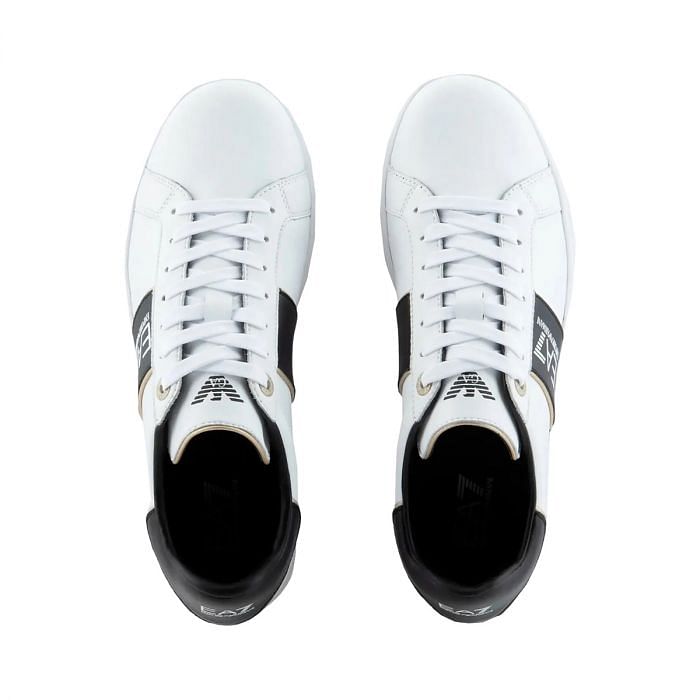 EA7 EMPORIO ARMANI CLASSIC PERFORMANCE 048729101 Q678 WHITE BLACK Tutte Sneaker Scarpe