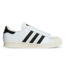 ADIDAS ORIGINALS SUPERSTAR 80S BIANCHE 027926801 WHBL WHITE BLACK Tutte Sneaker Scarpe