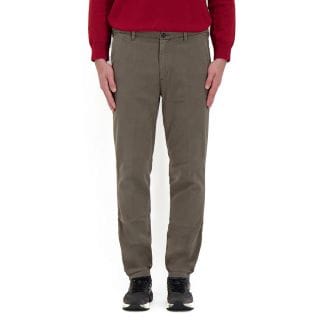 40weft 2383 Pantalone Chino Moleskin Diagonal Wawe  Lenny Casual Uomo
