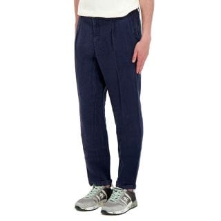 40weft 2668 Pantalone In 100% Lino Con Coulisse Coach Cv Casual Uomo