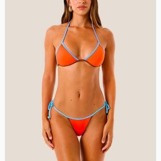 4giveness 126wbwbk5669 Bikini Triangolo Lycra Shiny Color  Raquel Donna Mare Donna