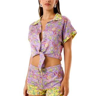 4giveness 126wrwcm6091 Camicia Cropp Rasatello Estelle Donna Mare Donna