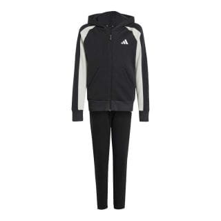 Adidas Ji6228 Tuta Full Zip Color Black Garzata Bambino Abbigliamento Bambino Junior