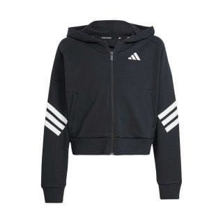 Adidas Jj4847 Felpa C/capp Fz Ft 3 Stripes Bambina Abbigliamento Bambino Junior