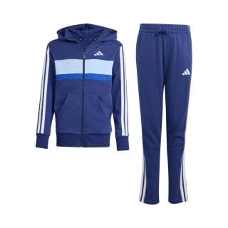Adidas Kc6416 Tuta Fz C/capp 3 Stripes Garzata Bambino Abbigliamento Bambino Junior