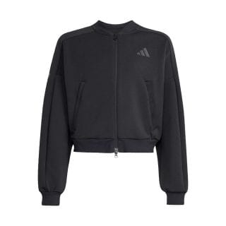 Adidas Kr2253 Felpa Full Zip Fi 3stripe Bambina Abbigliamento Training E Palestra Junior