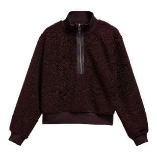 Barbour Lfl0086 Teddy Half Zip Feece Donna Casual Donna