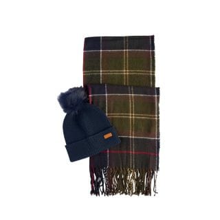 Barbour Lgs0054 Set Sciarpa Cappello Donna Accessori Donna