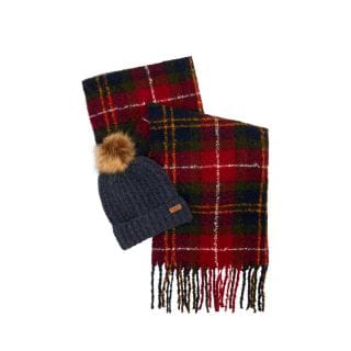 Barbour Lgs0077 Set Sciarpa Cappello Saltburn Donna Accessori Donna