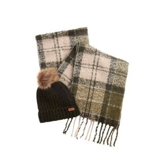 Barbour Lgs0077 Set Sciarpa Cappello Saltburn Donna Accessori Donna