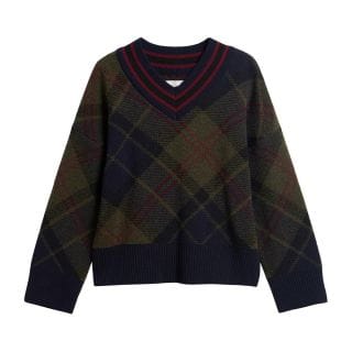 Barbour Lkn1841 Maglione Scollo Vshae Jumper  Donna Casual Donna